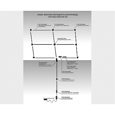Трековый светильник IT09-9015 black 4000K