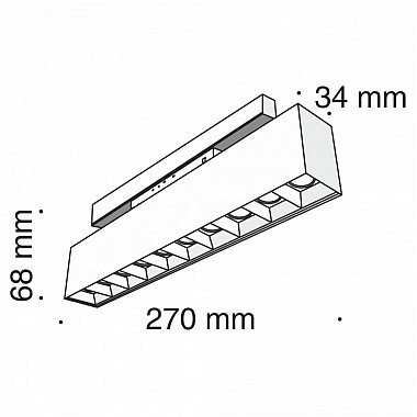 Трековый светильник Track lamps TR014-2-20W4K-B