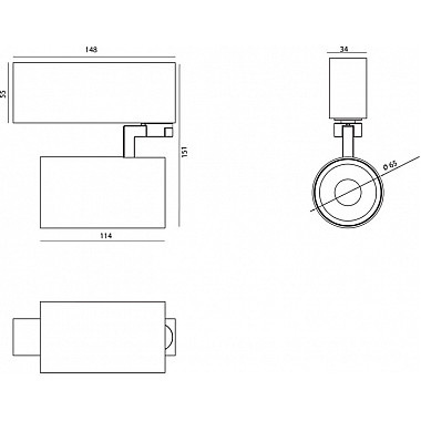 Трековый светильник Alpha DL18790/01M Black