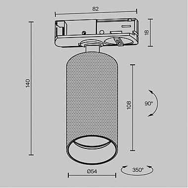 Трековый светильник Artisan TR089-1-GU10-BB