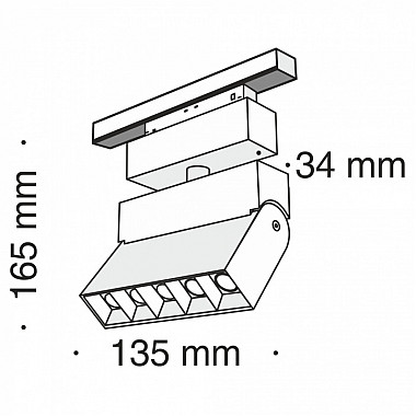 Трековый светильник Track lamps TR015-2-10W3K-B
