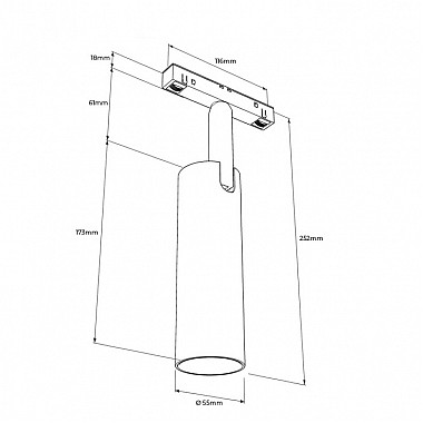 Трековый светильник Mgspot MGSPOT15Bk 4000K