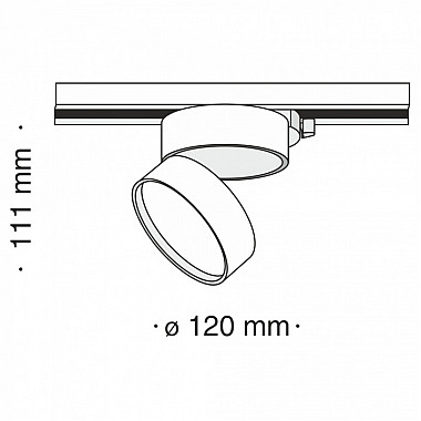 Трековый светильник Track lamps TR007-1-18W3K-B