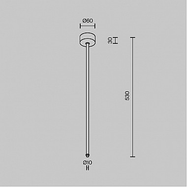 Подвес на жестком основании Accessories for system Shelf CA030C-SL-L500-B