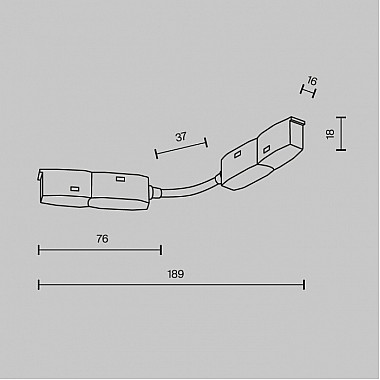 Коннектор Accessories for tracks Exility TRA034CS-W