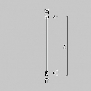 Крепление потолочное Accessories for tracks Flarity TRA159С-S1-B