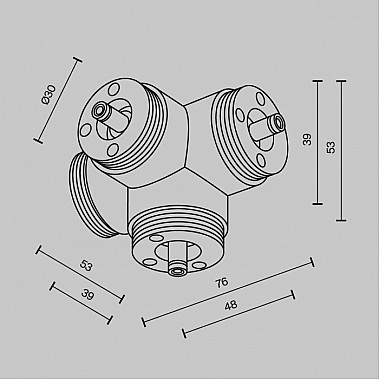 Х-образный вертикальный коннектор Accessories for system Shelf CA019L4C-B