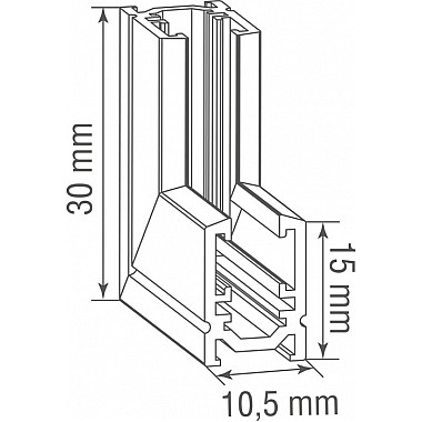Соединитель Slim Line Mini Inner corner DLSM CB