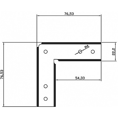 Соединитель L-образный SPACE-Track system L connector SPACE-Track system W