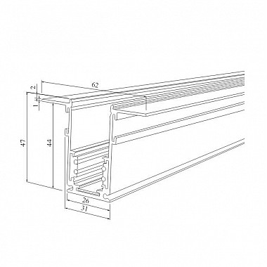 Шинопровод магнитный встраиваемый Elektrostandard Slim Magnetic 85087/00 4690389179143