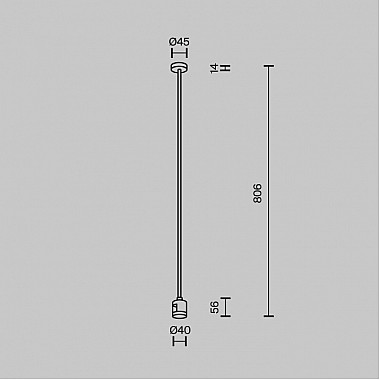 Крепление потолочное Accessories for tracks Flarity TRA159C-IPCL1-B