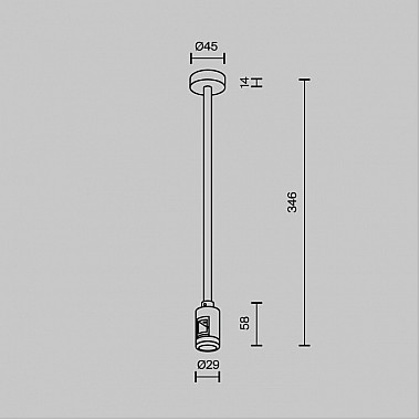 Крепление потолочное Accessories for tracks Flarity TRA158C-S1-PT