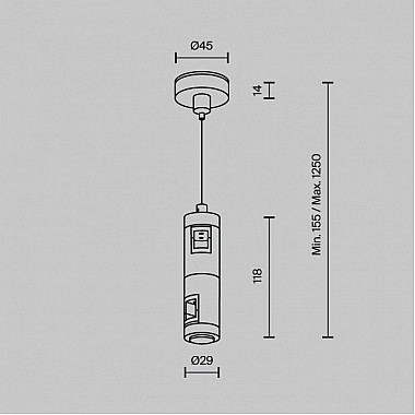 Подвес тросовый Accessories for tracks Flarity TRA157SW-D1-PT
