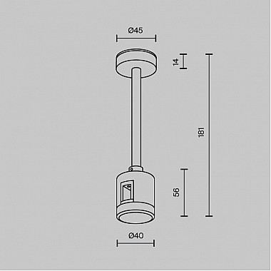 Крепление потолочное Accessories for tracks Flarity TRA156C-IPCL1-PT