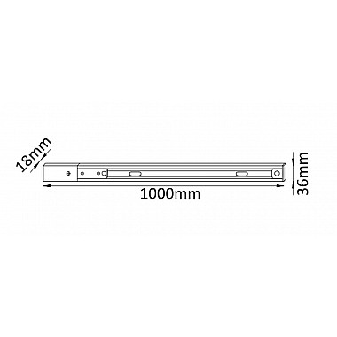 Шинопровод однофазный с питанием и заглушкой Crystal Lux CLT 0.11 01 L1000 BL