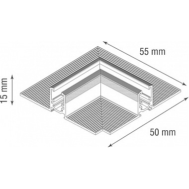 Соединитель L-образный Slim Line Mini L corner DLSM InB