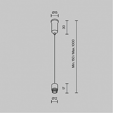Тросовый подвес Accessories for system Shelf CA028SW-L1000-B