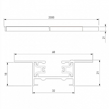 Шинопровод однофазные встраиваемый Elektrostandard Track Rail WH Recessed 85083/00 4690389178535