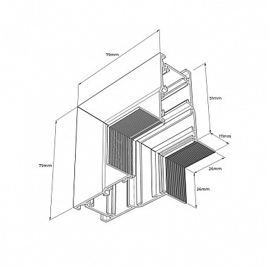 Соединитель угловой MGLV Bk