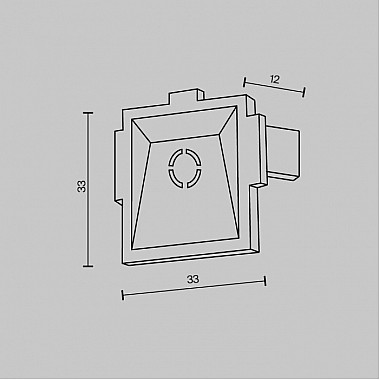 Заглушка Accessories for tracks Radity TRA084EC-12B