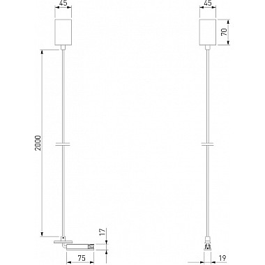 Подвесной комплект Line Magnetic 85009/00