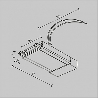 Питание боковое Accessories for tracks Radity TRA084B-11W