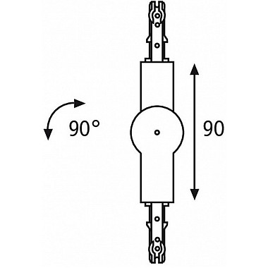 Коннектор угловой URail 96964