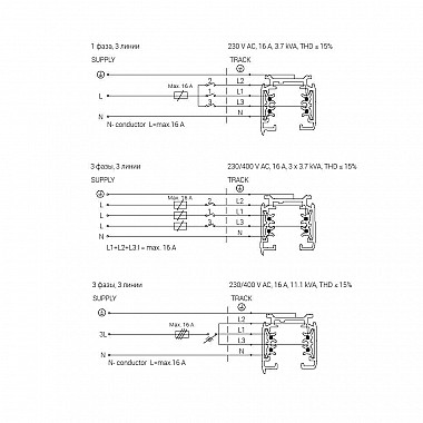Шинопровод трехфазный Nowodvorski Ctls Track 8714