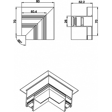 Соединитель L-образный SPACE-Track system L corner InB