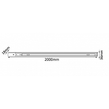 Шинопровод однофазный с питанием и заглушкой Crystal Lux CLT 0.11 01 L2000 WH