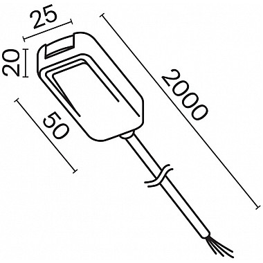 Питание боковое Magnetic track system Radity TRA084B-12B-200