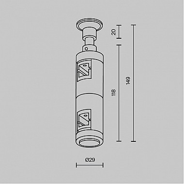 Крепление настенное Accessories for tracks Flarity TRA155CW-D1-B