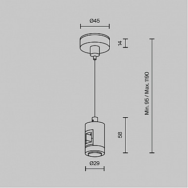 Подвес тросовый Accessories for tracks Flarity TRA157SW-S1-PT