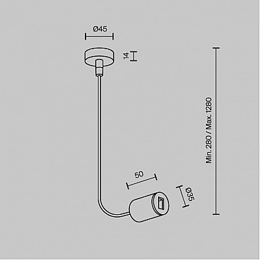 Питание боковое Accessories for tracks Flarity TRA154C-SB1-B