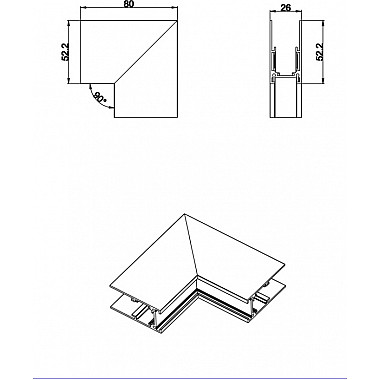 Соединитель угловой SPACE-Track system Outter corner CB