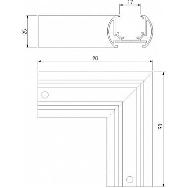 Соединитель угловой Slim Magnetic 85135/00