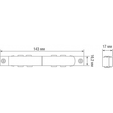 Коннектор прямой Round Line Straight Connector DLR B