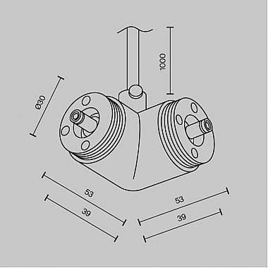 Угловой коннектор Accessories for system Shelf CA014LC-P-B