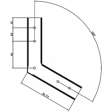 Соединитель L-образный SPACE-Track system 120 connector SPACE-Track system W