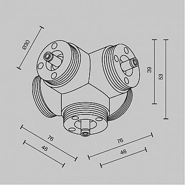 Пятиконечный коннектор Accessories for system Shelf CA020L5C-B