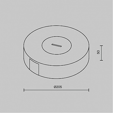 Потолочная чаша накладная с коннектором питания Accessories for system Parity TRA130SC-1B