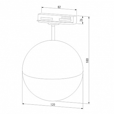 Трековый светильник Elektrostandard Glob GX53 черный MRL 1015 4690389167942