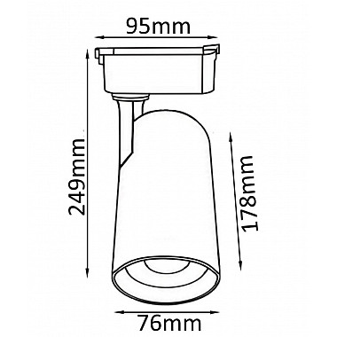 Трековый светильник однофазный Crystal Lux CLT 0.31 006 30W WH