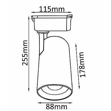 Трековый светильник однофазный Crystal Lux CLT 0.31 006 40W BL