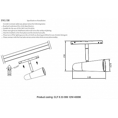 Трековый светодиодный светильник для магнитного шинопровода Crystal Lux Space CLT 0.33 006 12W BL-CH 4000K