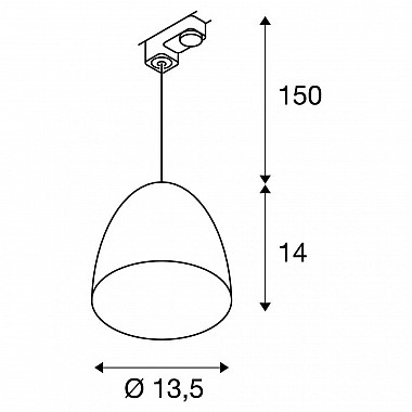 Трековый cветильник SLV 3Ph Para Cone 1002686