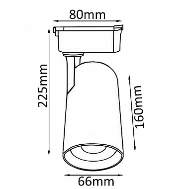 Трековый светильник однофазный Crystal Lux CLT 0.31 006 20W BL