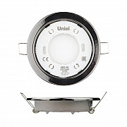 Встраиваемый светильник Uniel GX53/H2 Black Chrome 10 Prom UL-00005055