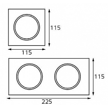 Рамка декоративная Italline IT02-QRS2 white