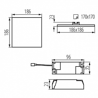 Светодиодный светильник ip65 Kanlux AREL LED DL 20W-NW 29594